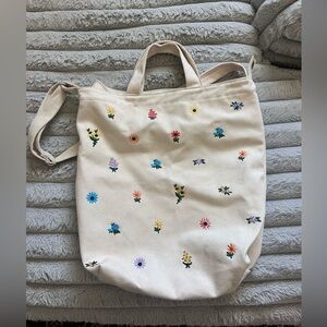 Baggu Zip Duck Bag, Embroidered Floral